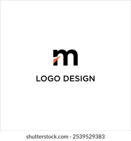 modern initial M with marketing planning symbol concept vector