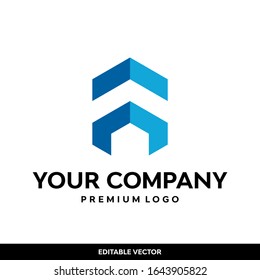 LETRA MODERNA INICIAL DE MONOGRAMA DE DISEÑO DE LOGOTIPO
