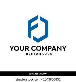 LETRA MODERNA INICIAL DE MONOGRAMA DE DISEÑO DE LOGOTIPO
