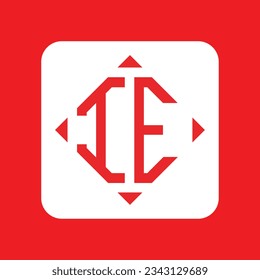 IE modern initial monogram logo design vector. It will be suitable for which company or brand name start those initial.
