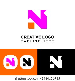 Diseño N inicial moderno para el producto. concepto simple adecuado para atraer a los Clientes