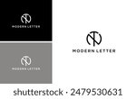 modern initial NT or TN logo vector with circle template