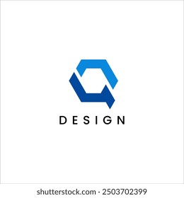 moderner, anfänglicher geometrischer Technologiedesignvektor Q