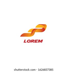 modern initial red color logo design 