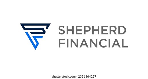 Inspiración moderna en el diseño del logotipo inicial de SF
