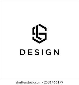 modern initial SL, LS logo design monogram geometric vector template