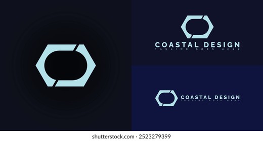 Modern initial vector letter CD or DC logo in blue color isolated on multiple background colors. The logo is suitable for swimming pool and backyard garden design service logo design inspiration