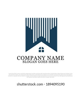 Moderno Inicial W de diseño de logotipo inmobiliario vector, mejor para construcción y diseño de logo idea vectorial