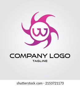 Modern initial w Tech Initial logo vector