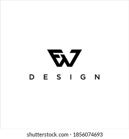 Modern Initial WF FW Letter Logo Design With Geometric and Abstract