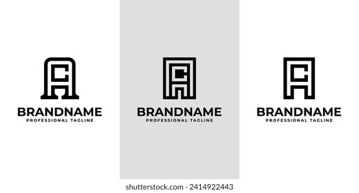 Modern Initials AC Logo, suitable for business with CA or AC initials