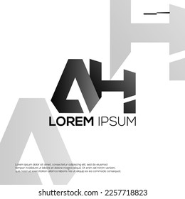 Ideas modernas de diseño de logotipos AH para Iniciales Modernos