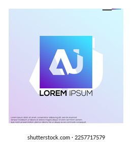 Modern Initials AJ Logo Design Ideas