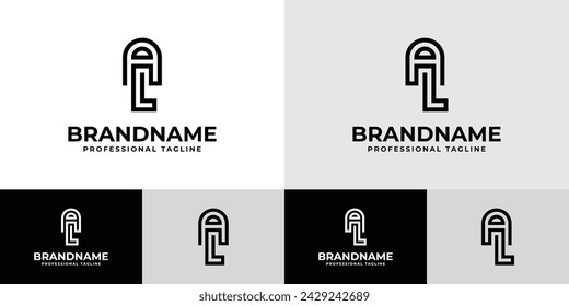 Modern Initials AL Logo, suitable for business with AL or LA initials