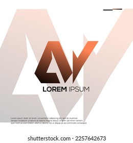 Ideas modernas de diseño de logotipos AW para Iniciales Modernos