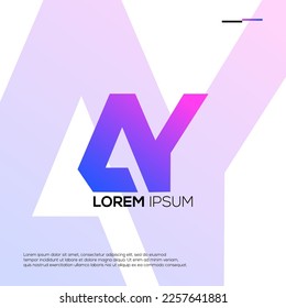 Modern Initials AY Logo Design Ideas