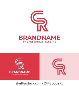 Modern Initials CR Logo, suitable for business with CR or RC initials