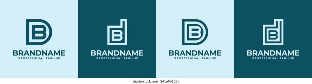 Modern Initials DB Logo, suitable for business with DB or BD initials