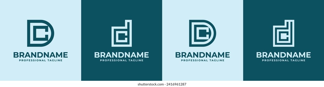 Modern Initials DC Logo, suitable for business with DC or CD initials