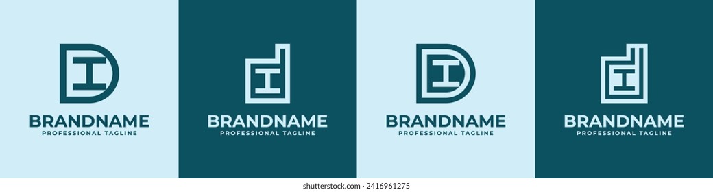 Modern Initials DI Logo, suitable for business with DI or ID initials