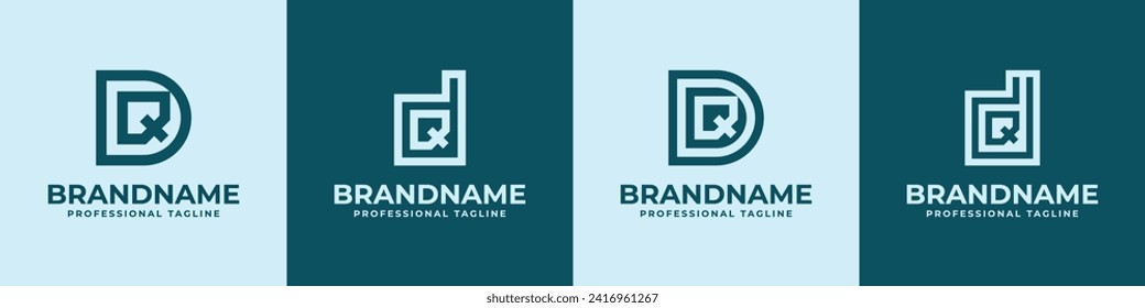 Modern Initials DQ Logo, suitable for business with DQ or QD initials