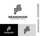 Modern Initials FS Logo, suitable for business with FS or SF initials