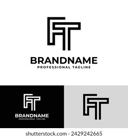 Modern Initials FT Logo, suitable for business with FT or TF initials