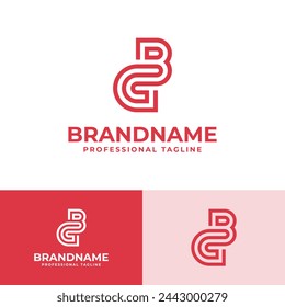 Logotipo moderno de las iniciales GB, conveniente para el negocio con las iniciales GB o BG