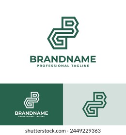 Modern Initials GB Logo, suitable for business with GB or BG initials