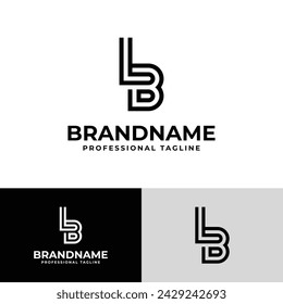 Modern Initials LB Logo, suitable for business with LB or BL initials