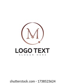 Modern initials letter type M logo template, Vector logo for business and company identity 