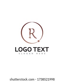 Modern initials letter type R logo template, Vector logo for business and company identity 