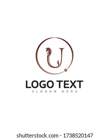 Modern initials letter type U logo template, Vector logo for business and company identity 