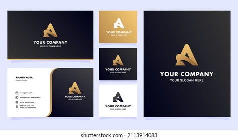 Iniciales modernas un logotipo y una plantilla de diseño de conjunto de tarjetas de visita