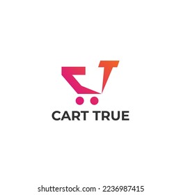modern initials logo for cart shop