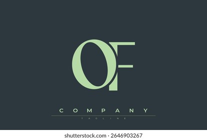 OF Modern Initials Logo Design. Branding logo with stylized initials showcasing bold design and modern aesthetic. Ideal for professional business branding or creative projects focusing on minimalistic