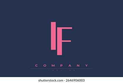IF Modern Initials Diseño de Logo. Logotipo de marca con iniciales estilizadas que muestran un diseño atrevido y una estética moderna. Ideal para la marca profesional de negocios o proyectos creativos que se centran en minimalista