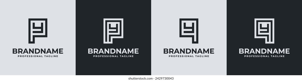 Modern Initials PY and QY Logo, suitable for business with PY, YP, QY, or YQ initials