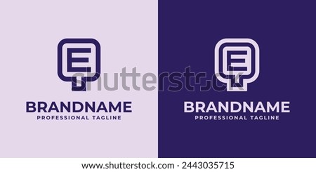 Modern Initials QE and EQ Logo, suitable for business with QE or EQ initials
