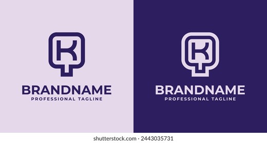 Modern Initials QK and KQ Logo, suitable for business with QK or KQ initials