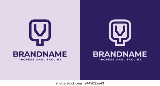 Modern Initials QV and VQ Logo, suitable for business with QV or VQ initials