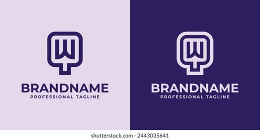 Modern Initials QW and WQ Logo, suitable for business with QW or WQ initials