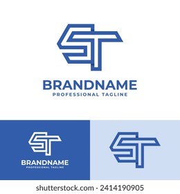 Modern Initials ST Logo, suitable for business with ST or TS initials