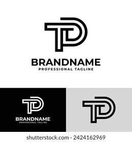 Modern Initials TD Logo, suitable for business with DT or TD initials
