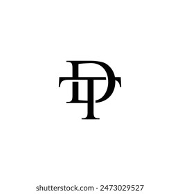 Modern Initials TD Logo, suitable for business with DT or TD initials. Alphabet letter icon TD logo