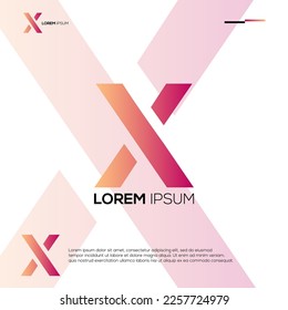 Ideas de diseño de logotipos X para Iniciales Modernos