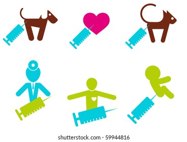 modern injection sign collection