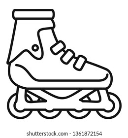 Modern inline skates icon. Outline modern inline skates vector icon for web design isolated on white background