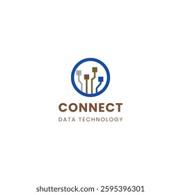 Modern and Innovative Logo Design for Data Technology Companies - Representing Connectivity and Digital Solutions in the Tech Industry