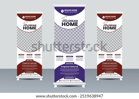 Modern Innovative Real Estate Roll Up Banner design template